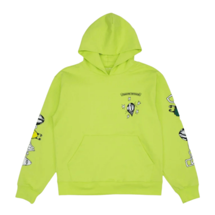 Chrome Hearts Matty Boy Link Hoodie Lime Green - front