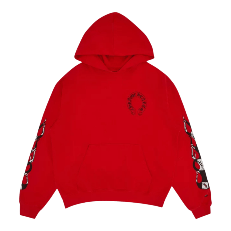 Chrome Hearts x Matty Boy Flames Hoodie Red - front