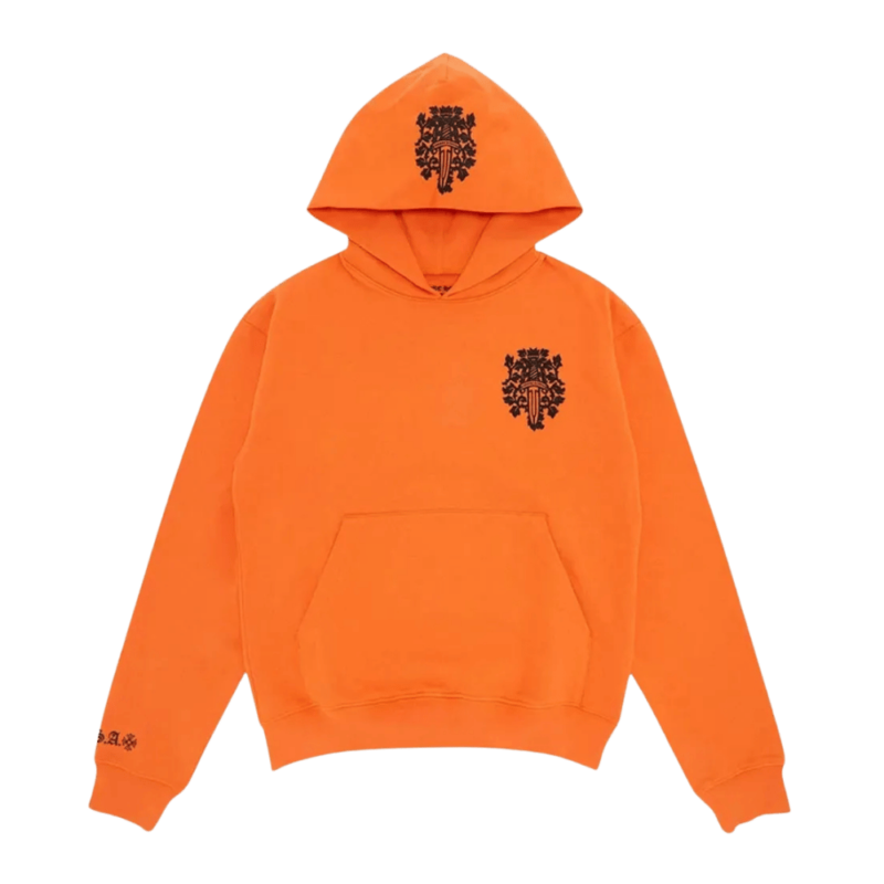 Chrome Hearts Vine Dagger Hoodie Orange - front