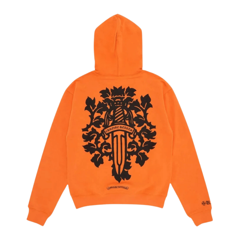 Chrome Hearts Vine Dagger Hoodie Orange - back