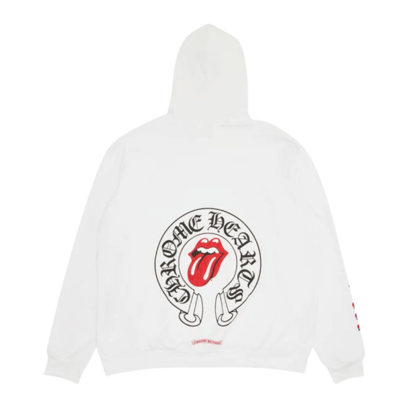 Chrome Hearts x Rolling Stone Lips Online Exclusive Hoodie White - back