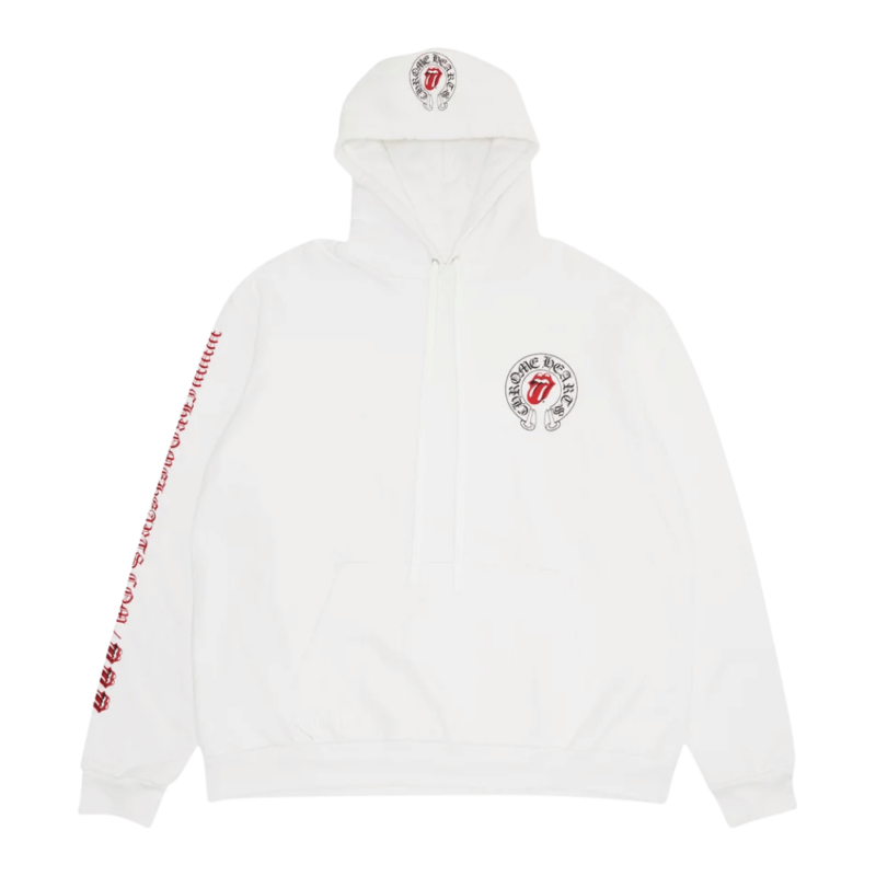 Chrome Hearts x Rolling Stone Lips Online Exclusive Hoodie White - front