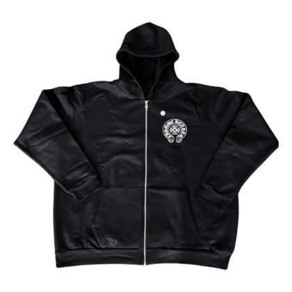 Chrome Hearts Las Vegas Exclusive Zip Up Hoodie Black - front