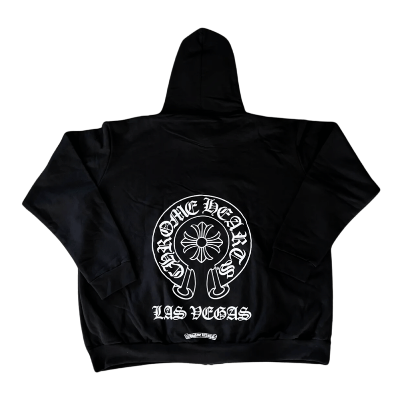 Chrome Hearts Las Vegas Exclusive Zip Up Hoodie Black - back