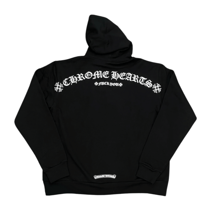 Chrome Hearts Shoulder Logo Hoodie Black - back