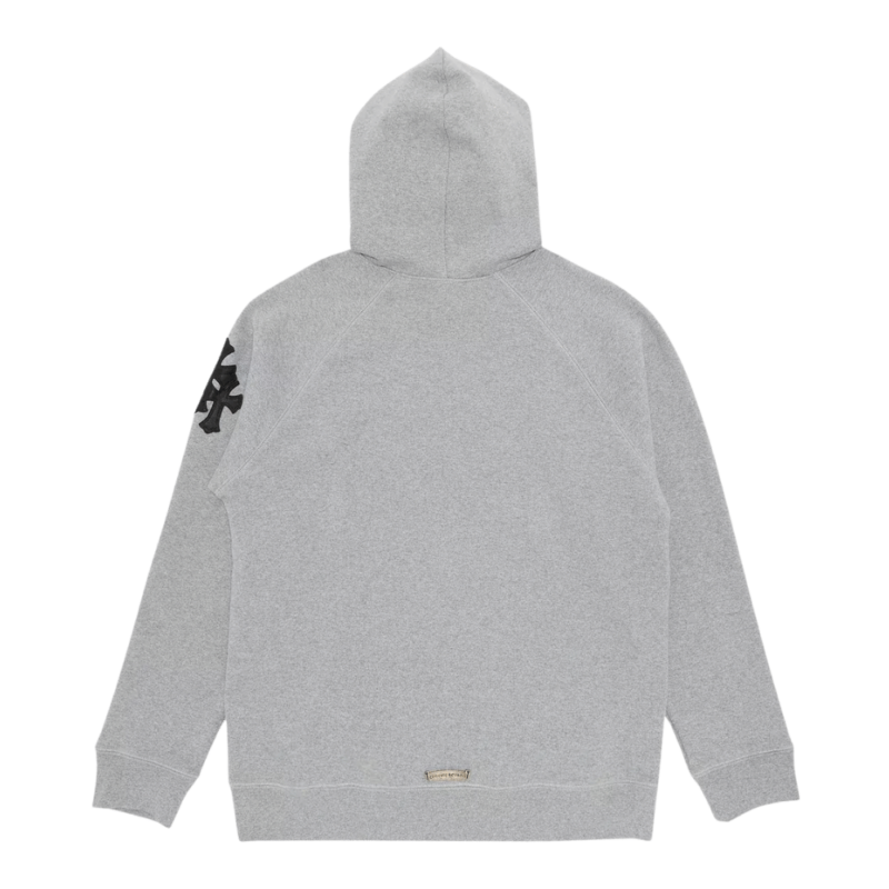 Chrome Hearts Paper Jam Cross Hoodie Gray - back