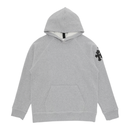 Chrome Hearts Paper Jam Cross Hoodie Gray - front