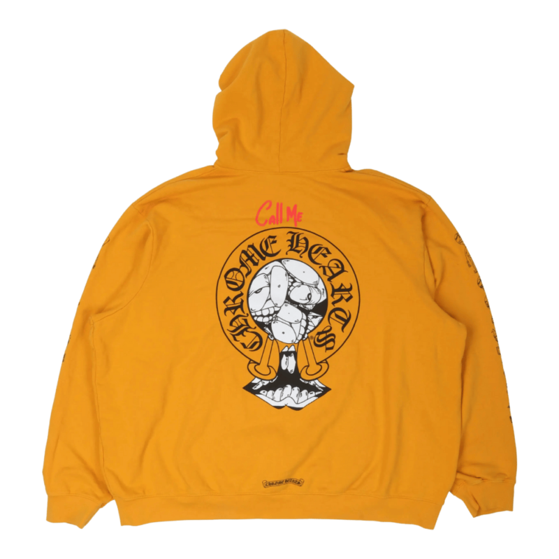 Chrome Hearts Matty Boy Call Me Hoodie Yellow - back