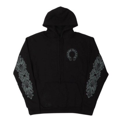 Chrome Hearts Friends & Family Horseshoe Logo Hoodie Black - front