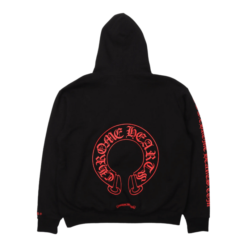 Chrome Hearts Web Exclusive Horseshoe Logo Hoodie Black - back