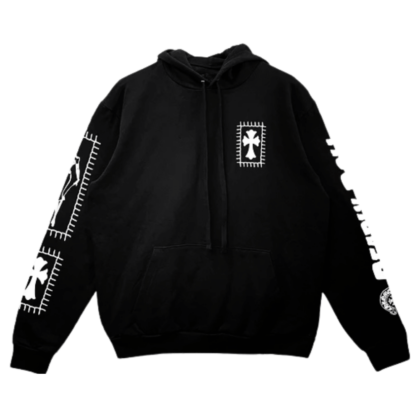 Chrome Hearts Deadly Doll Comic Horseshoe Hoodie Black - front