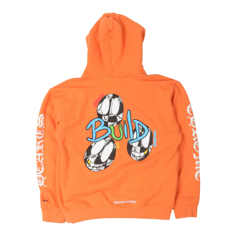 Chrome Hearts Matty Boy Link & Build Hoodie Orange - back