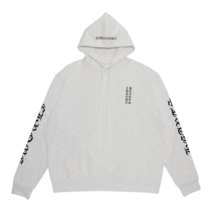 Chrome Hearts Plus Cross Horseshoe Hoodie White - front