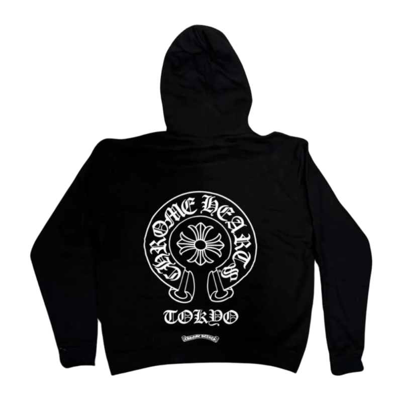 Chrome Hearts Tokyo Exclusive Horseshoe Hoodie Black - back