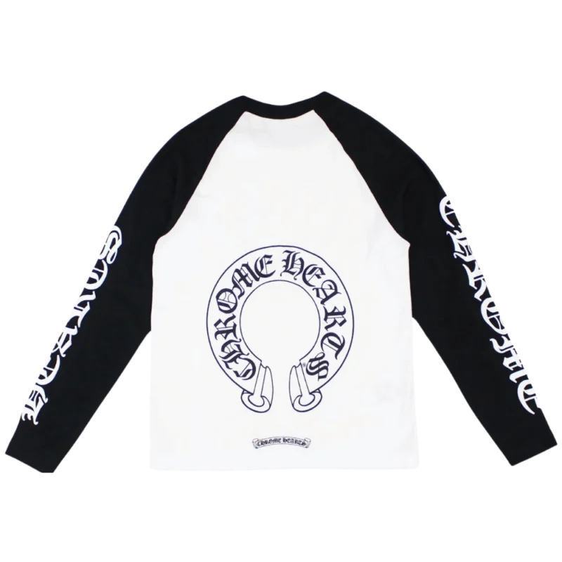 Chrome Hearts Neck Logo Baseball T-Shirt White/Black - back