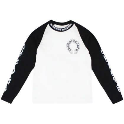 Chrome Hearts Neck Logo Baseball T-Shirt White/Black - front