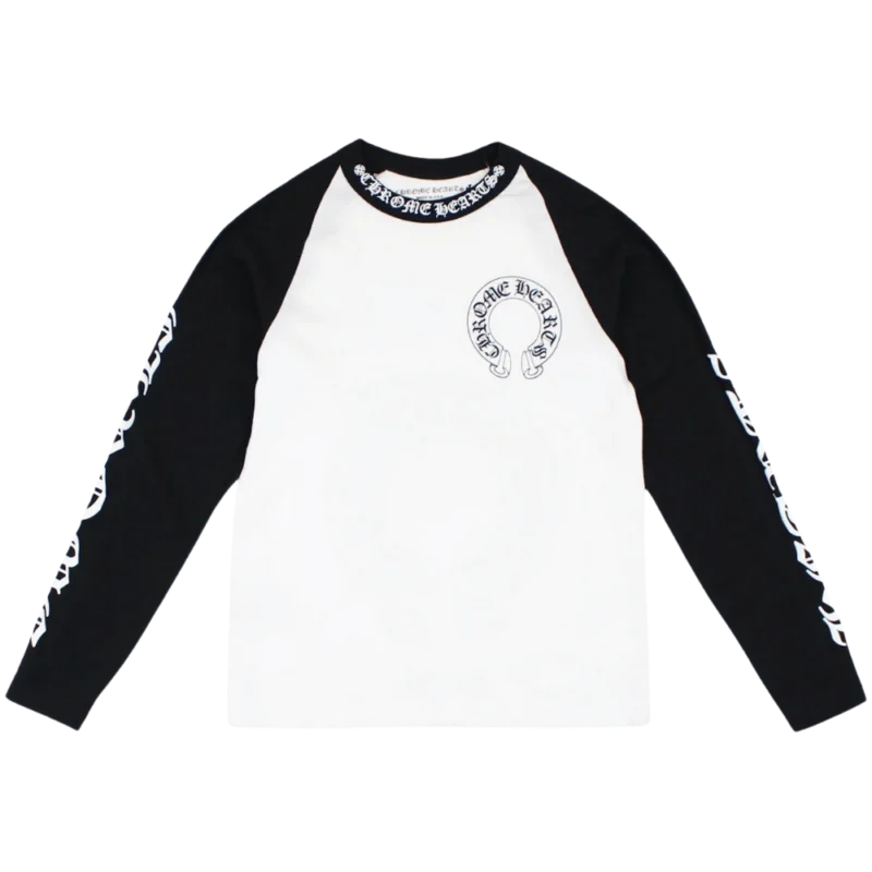 Chrome Hearts Neck Logo Baseball T-Shirt White/Black - front