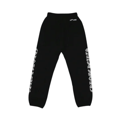 Chrome Hearts Scroll Logo Sweatpants Black - front