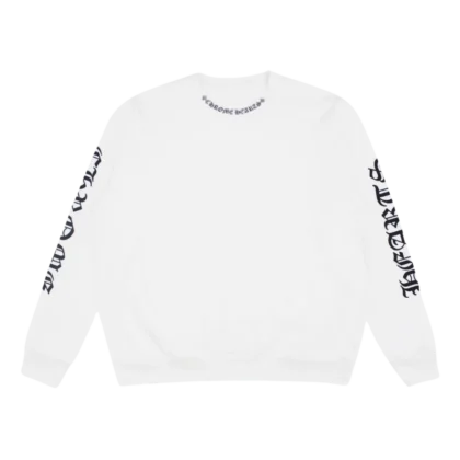 Chrome Hearts Neck Logo Sweatshirt White - front