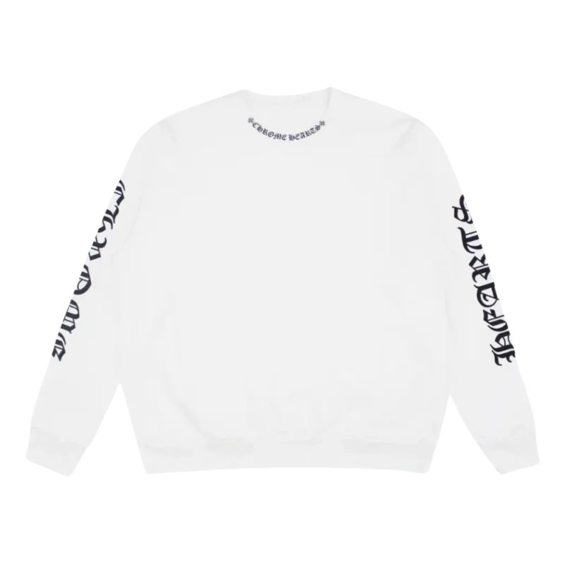 Chrome Hearts Neck Logo Sweatshirt White - front