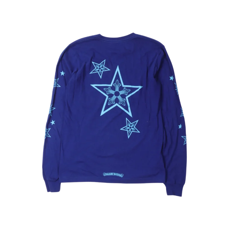 Chrome Hearts 5 Pointed Star Pocket T-Shirt Blue - back