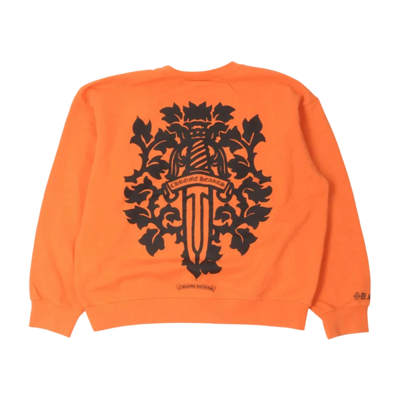 Chrome Hearts Vine Dagger Sweatshirt Orange - back