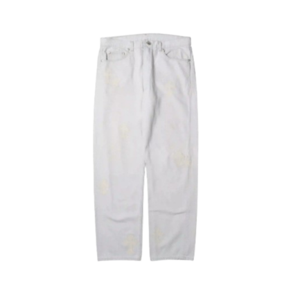 Chrome Hearts Star Patch Jeans White - front