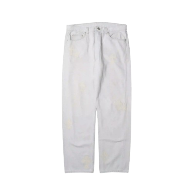 Chrome Hearts Star Patch Jeans White - front