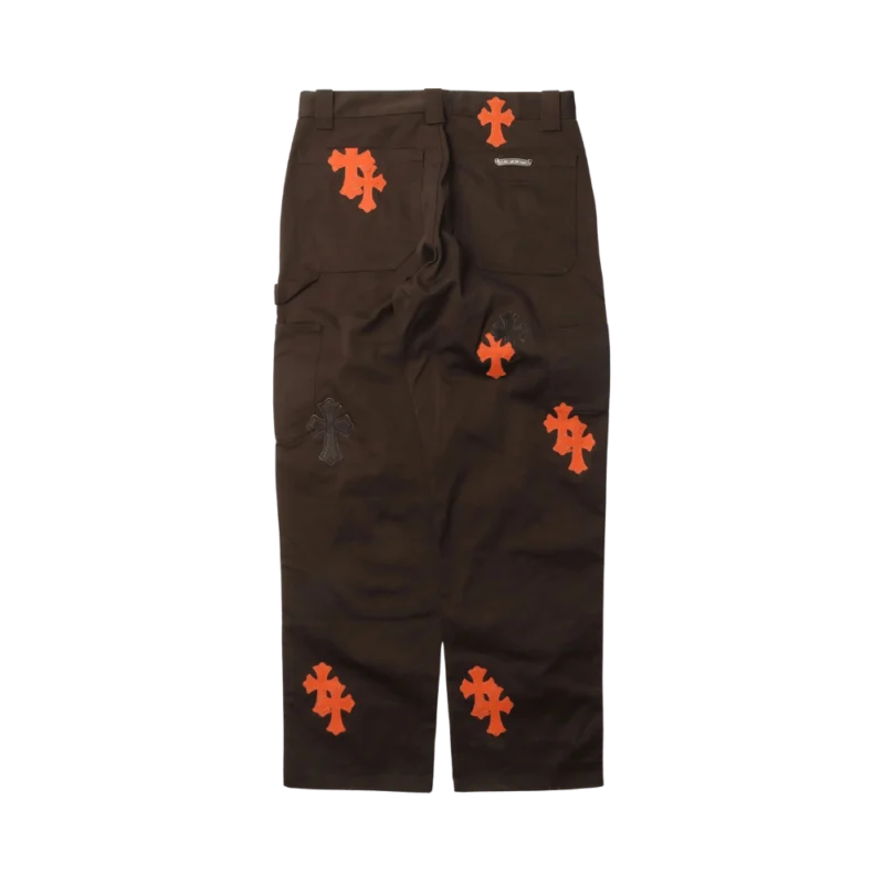 Chrome Hearts Carpenter Double Knee Cross Patch Pant Brown - back