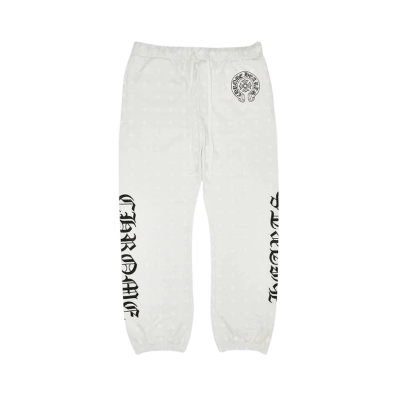 Chrome Hearts Plus Cross All Over Print Sweatpants White - front