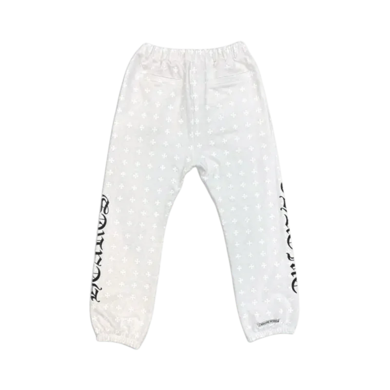 Chrome Hearts Plus Cross All Over Print Sweatpants White - back