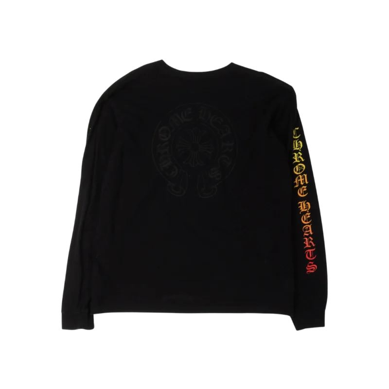 Chrome Hearts Gradient Sleeve Logo T-Shirt Black - back