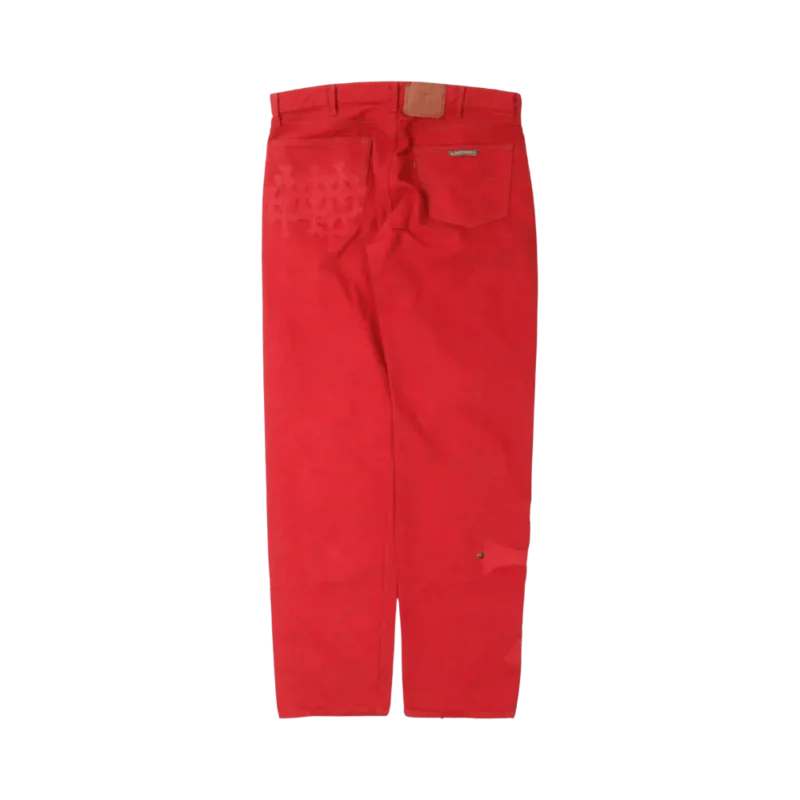 Chrome Hearts Levi's Cross Patch Jeans Red - back