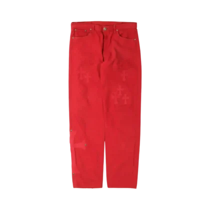 Chrome Hearts Levi's Cross Patch Jeans Red - front