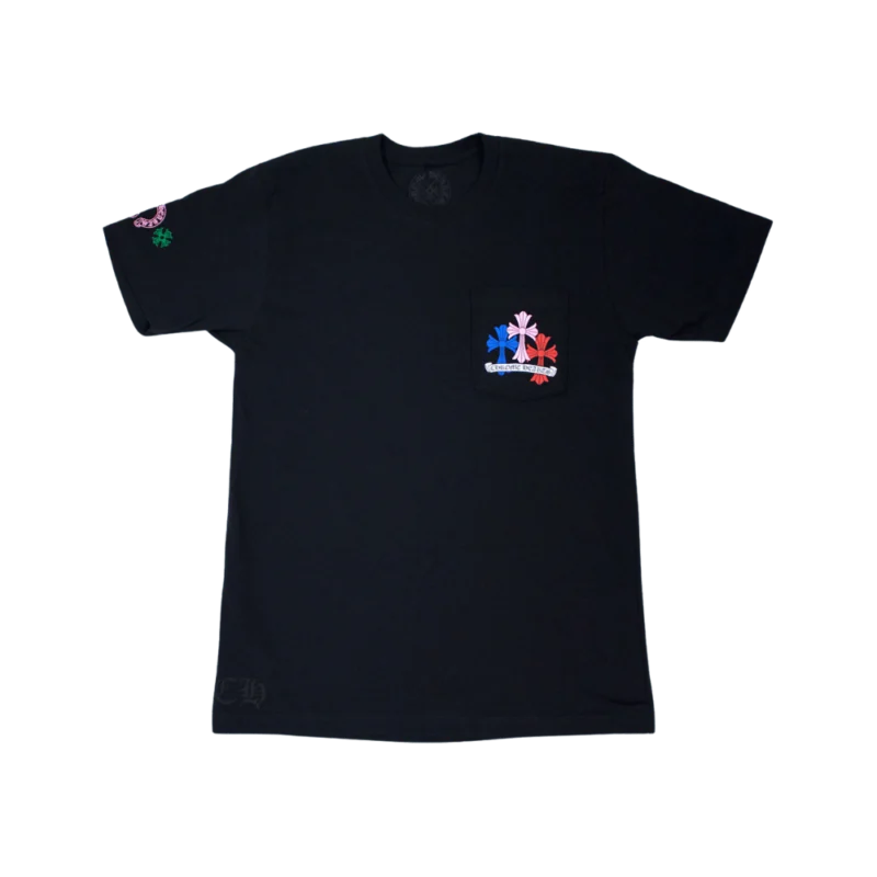 Chrome Hearts Multi Color Cross Cemetery T-shirt Black - front