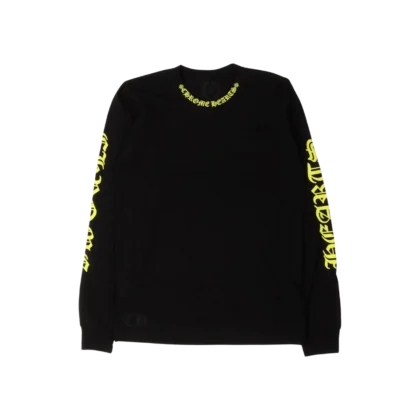 Chrome Hearts Neck Logo T-Shirt Black/Yellow - front