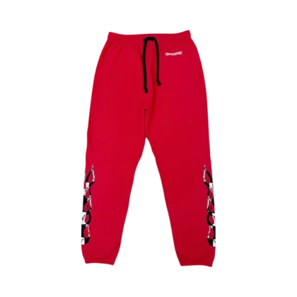 Chrome Hearts Matty Boy Flames Sweatpants Red - front