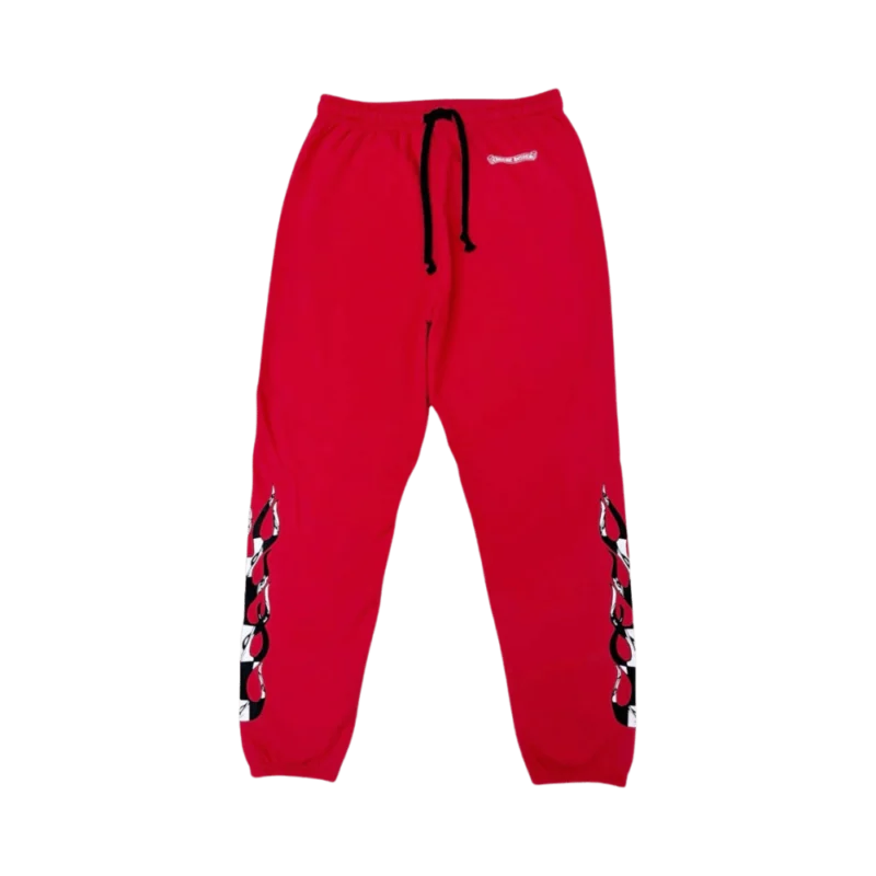 Chrome Hearts Matty Boy Flames Sweatpants Red - front