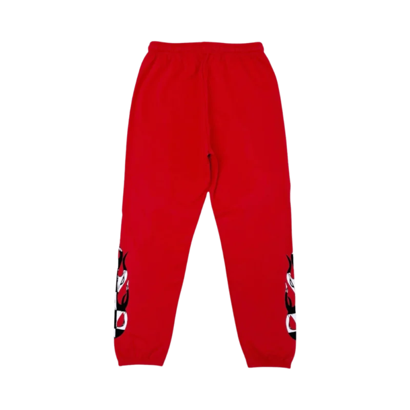 Chrome Hearts Matty Boy Flames Sweatpants Red - back