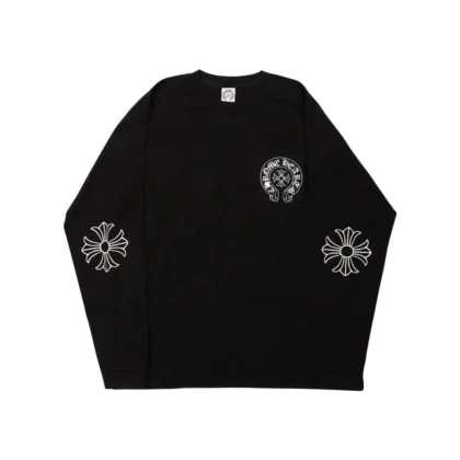 Chrome Hearts Vintage Elbow Crosses T-Shirt Black - front