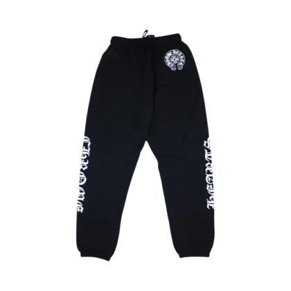 Chrome Hearts Horseshoe Logo Sweatpants Black - front